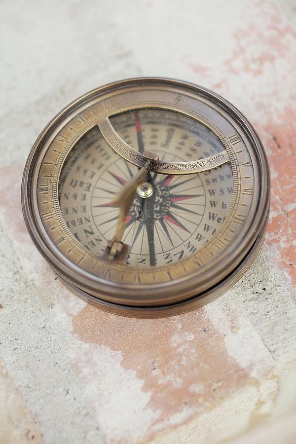Vintage Compass Photograph by Bodo Mertoglu