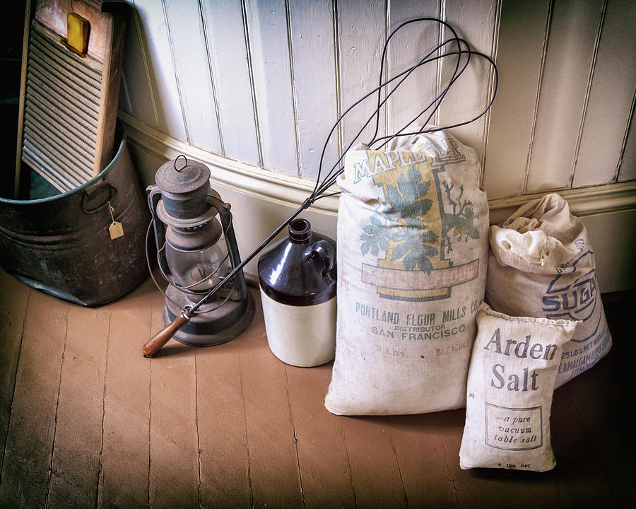 Vintage Farmhouse Flour Salt And Sugar Photograph by James Eddy