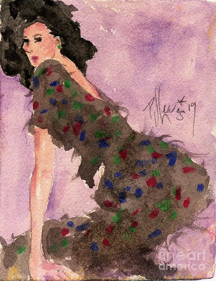 Pretty Woman Movie Painting - Vintage fashion by PJ Lewis