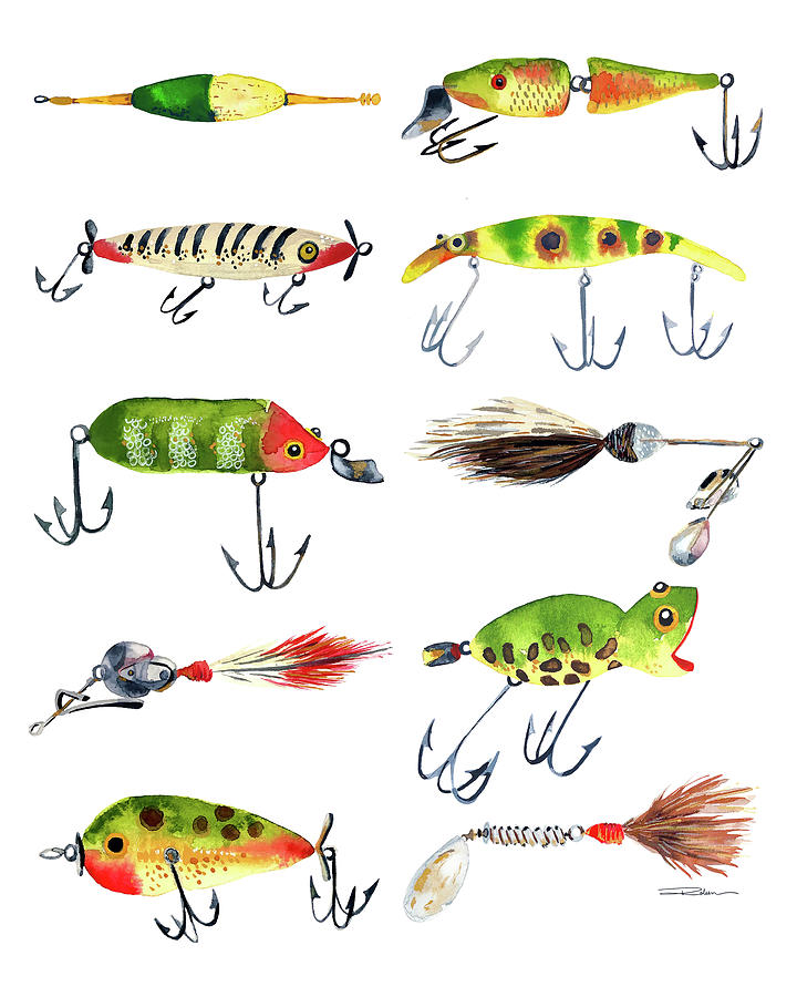Vintage Fishing Lures by Roleen Senic