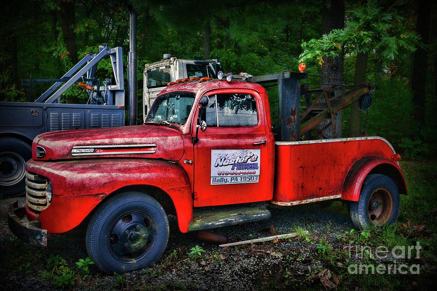 Transportation Photograph - Vintage Ford F4 Tow Truck  by Paul Ward