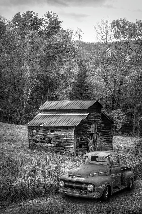 Vintage Ford in Black and White Photograph by Debra and Dave Vanderlaan