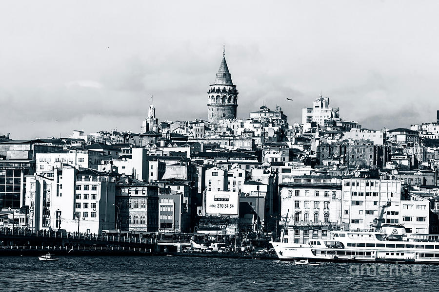 Vintage Galata Tower View in Istanbul Photograph by John Rizzuto
