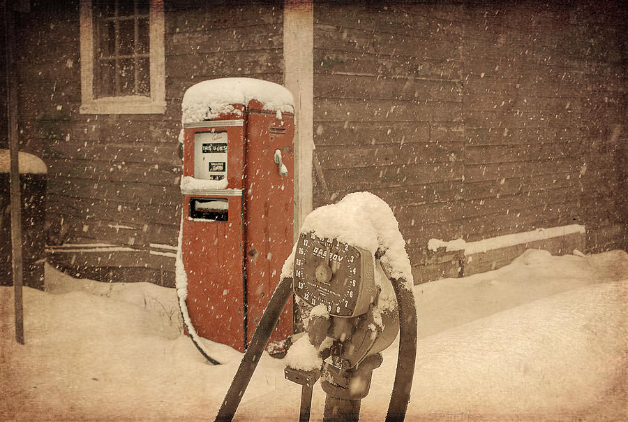 Vintage Gas Pump At The Farm Photograph by Andrea Swiedler - Pixels