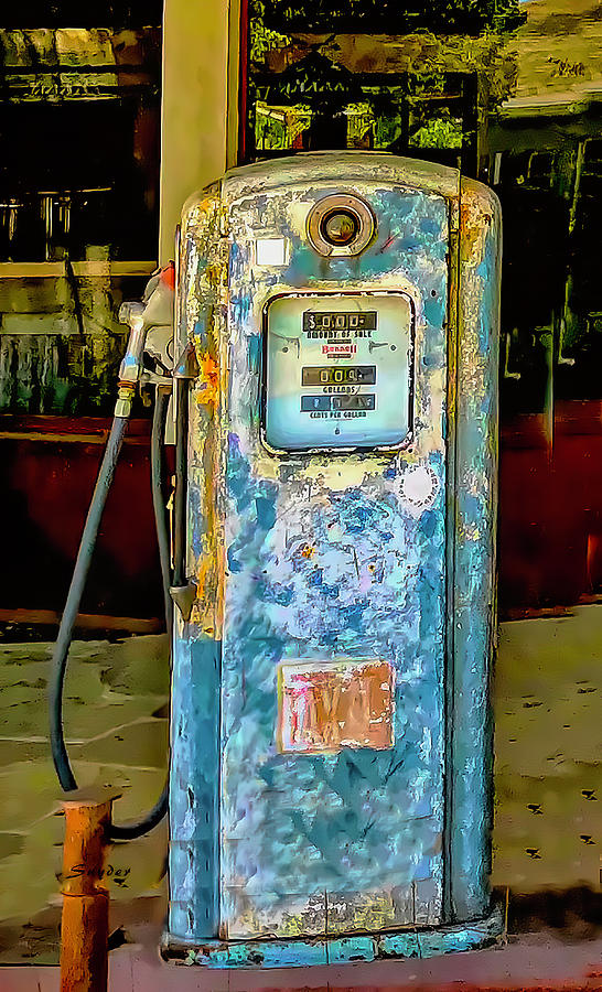 Vintage Gas Pump Los Alamos Califronia Photograph by Floyd Snyder