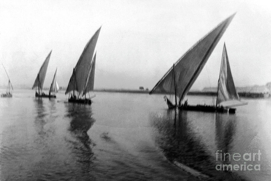 Vintage Image Of Sailboats Photograph by Thinkstock Images