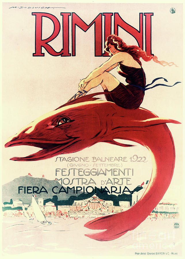 Vintage Italian Travel Poster Painting by Mindy Sommers