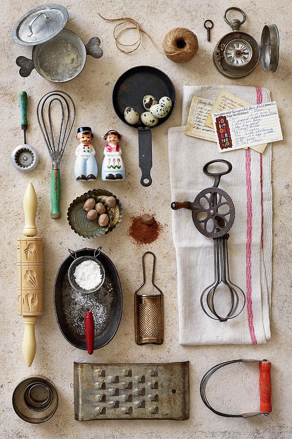 Vintage Kitchen Baking Tools Photograph by Annabelle Breakey