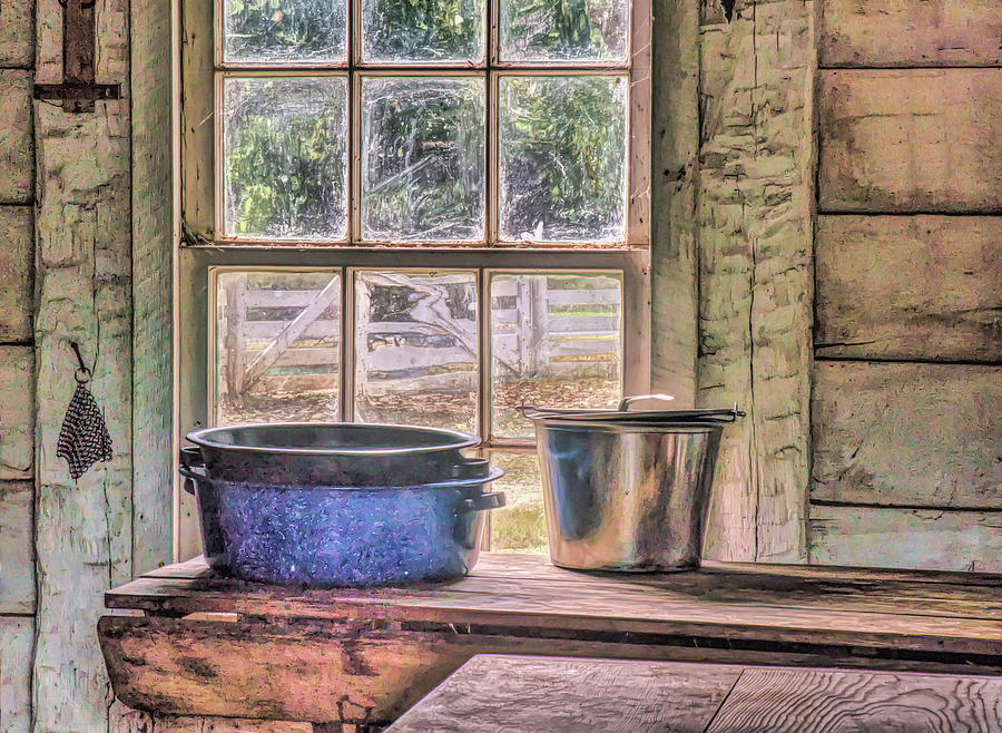 Vintage Kitchen Window Scene Photograph by Gary Slawsky