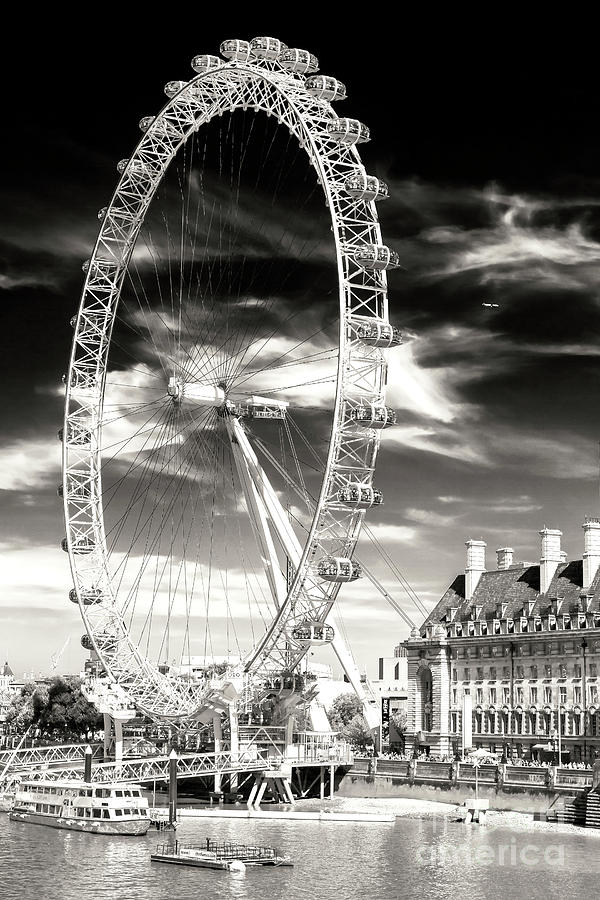 Vintage London Eye Day Photograph by John Rizzuto