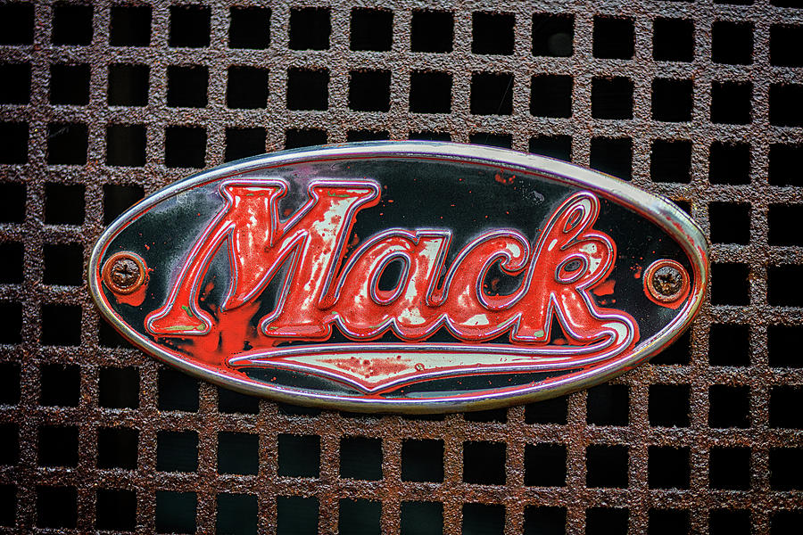 Vintage Photograph - Vintage Mack Truck Badge by Rick Berk