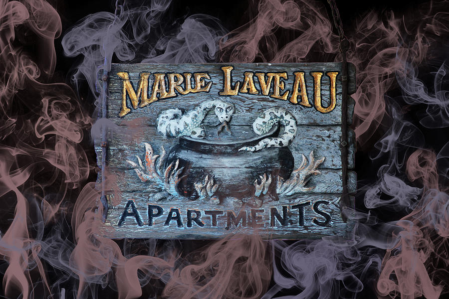 Vintage Marie Laveau Aparments Sign by Debi Dalio Vintage Marie Laveau Aparments Sign by Debi Dalio