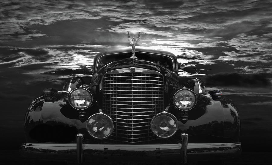 Vintage Mercedes Benz  At Midnight Photograph