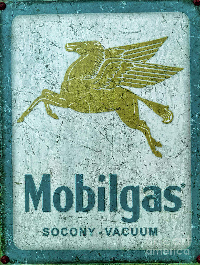 Vintage Mobil Gas Sign Photograph by Paul Ward