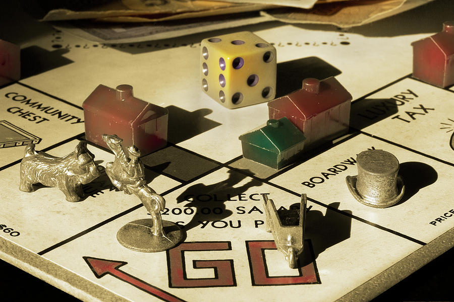 Monopoly Game Photograph - Vintage Monopoly 2 by Mike Eingle