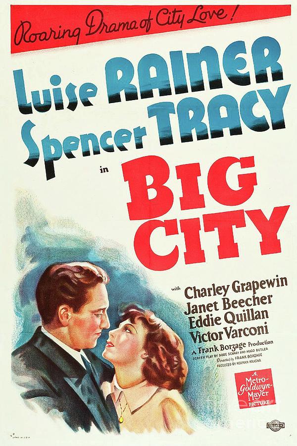 Vintage Movie Poster - Big City Painting by Esoterica Art Agency
