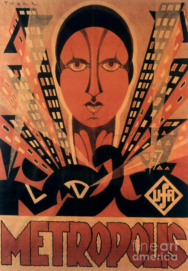 Vintage Movie Poster for Metropolis, directed by Fritz Lang, 1927 Painting by German School