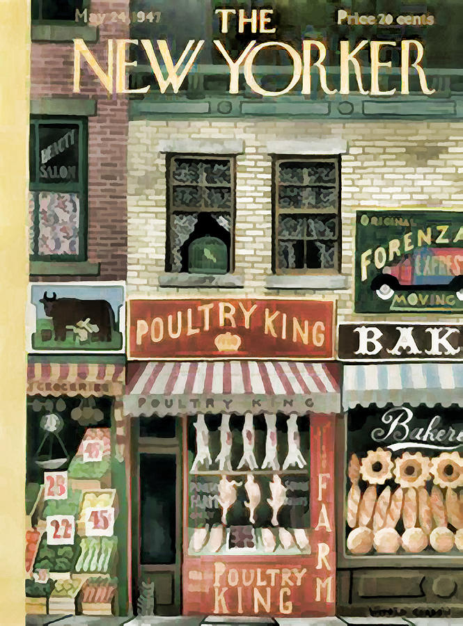 Vintage Digital Art - Vintage New Yorker Cover - Circa 1947 by Marlene Watson