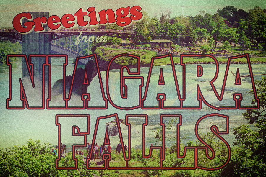 Vintage Niagara Falls Postcard Photograph by Deborah Ritch