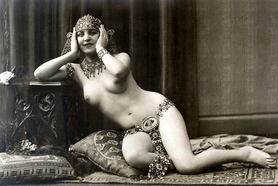 Risque Photograph - Vintage Nude Art Studies No.103 Jewelled by Erotique La...