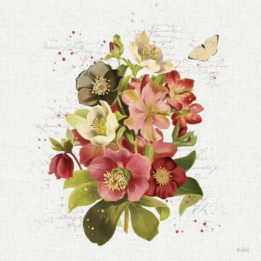 Vintage Petals Viii Painting by Katie Pertiet Pixels