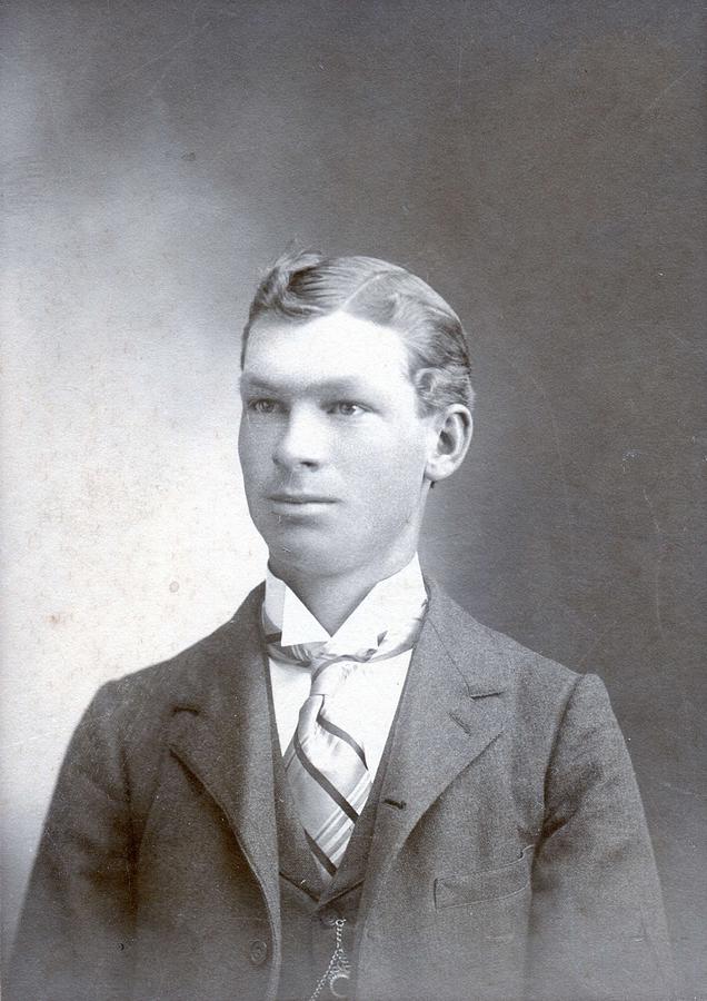 Vintage Photos 1850s - 1900s - Young man 2 Painting by Celestial Images