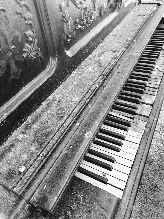Vintage Piano Covered In Dust Photograph by Alex Grichenko
