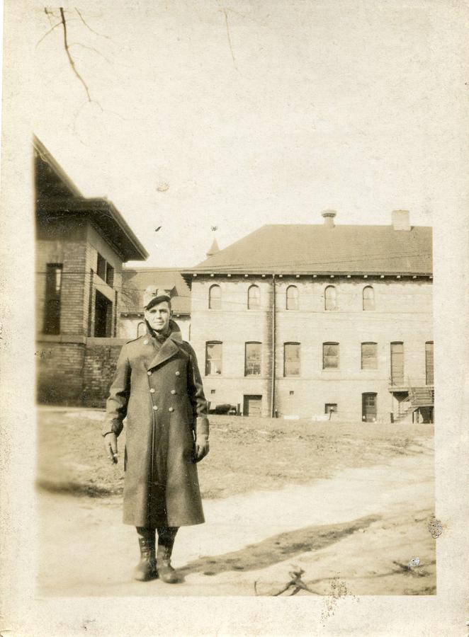 Vintage Portrait Photos 1890 - 1945 - Lone Soldier 306 Painting by Celestial Images