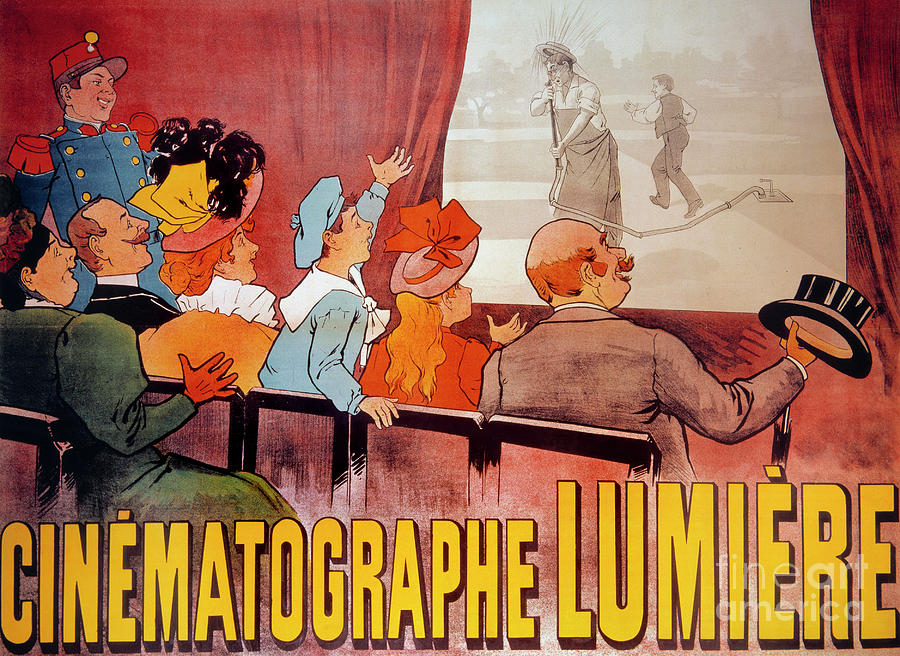 Vintage Poster for the cinematographer of the Lumiere brothers Painting by French School