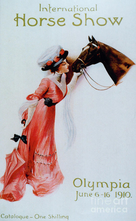 Vintage Poster for The International Horse Show at Olympia, 1910 Drawing by English School