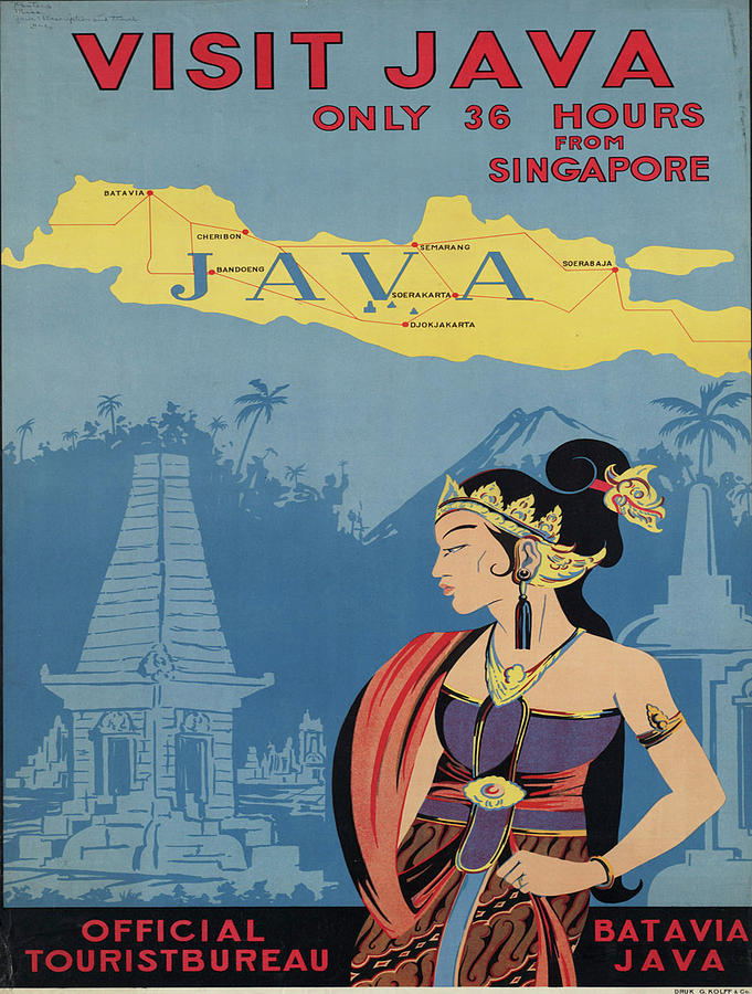 Vintage poster - Java Painting by Vintage Images - Fine Art America