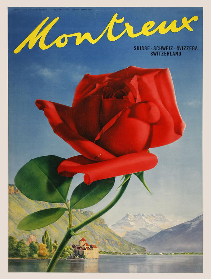 Cool Painting - Vintage poster - Montreux, Switzerland by Vintage Images