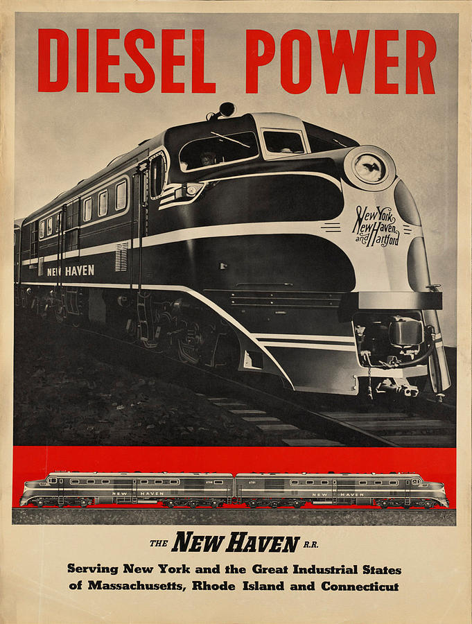 R11 Vintage New Haven Electric Power Railways Travel Poster A1 A2 A3 A4 
