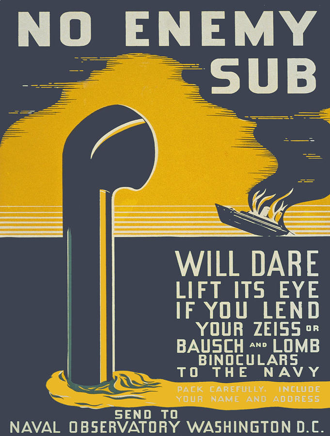 Vintage poster - No Enemy Sub by Vintage Images