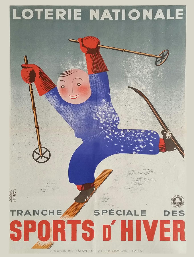 Vintage poster - Sports D'Hiver Painting by Vintage Images - Pixels