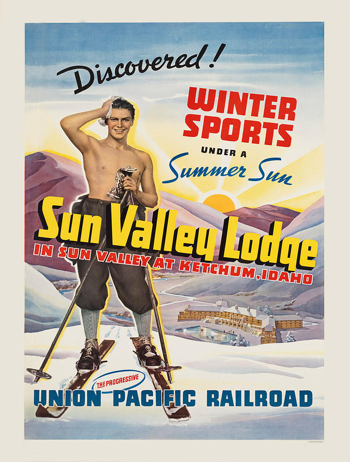 Vintage Travel Poster,Retro Color Poster,Poster Paper,Canvas Print,Gift Idea,Wall Decor Vintage Idaho Poster Vintage Sun Valley Poster