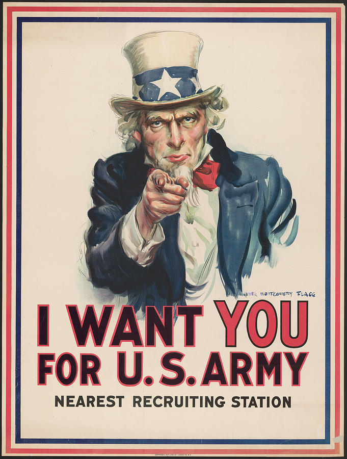 Vintage poster - Uncle Sam Wants You Painting by Vintage Images - Pixels