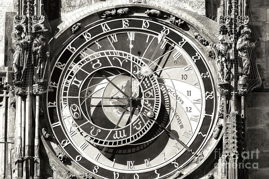 Vintage Prague Astronomical Clock Photograph by John Rizzuto