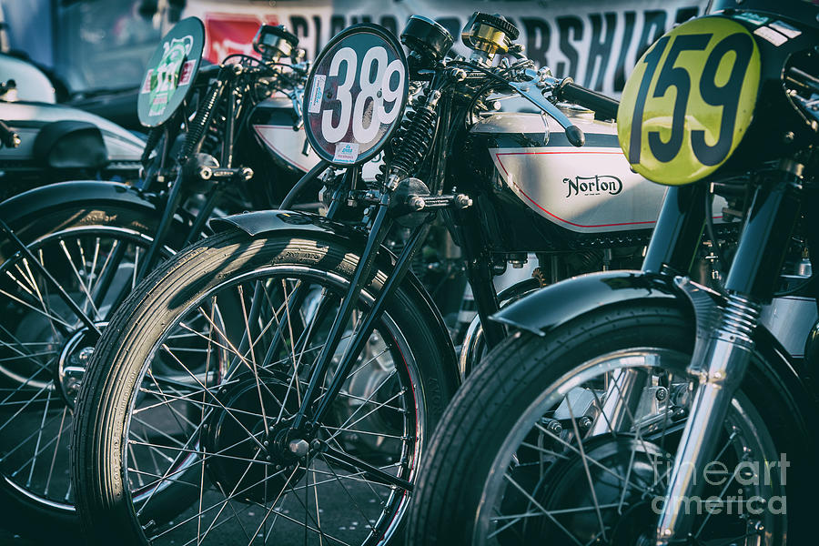 Vintage Pre War Norton Motorcycles Photograph by Tim Gainey