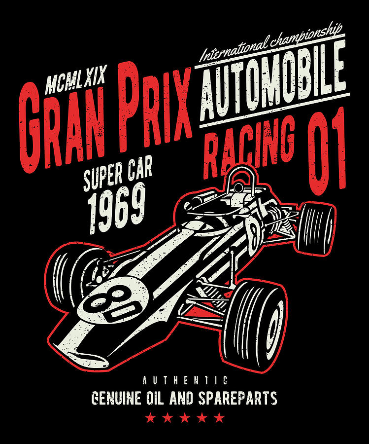 Vintage racing gar Digital Art by Long Shot