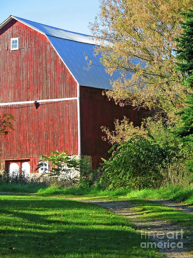 Vintage Red Barn by Ann Horn Vintage Red Barn by Ann Horn