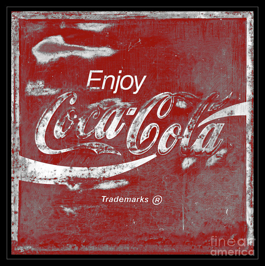 Vintage Red Coca Cola Sign Square Photograph by Lone Palm Studio