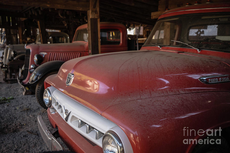Vintage Red Ford F350 Pickup Truck Photograph by Edward Fielding