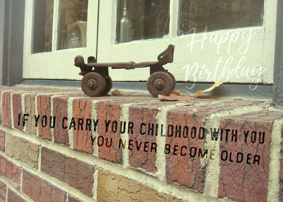 VINTAGE ROLLER SKATE quote Photograph by JAMART Photography
