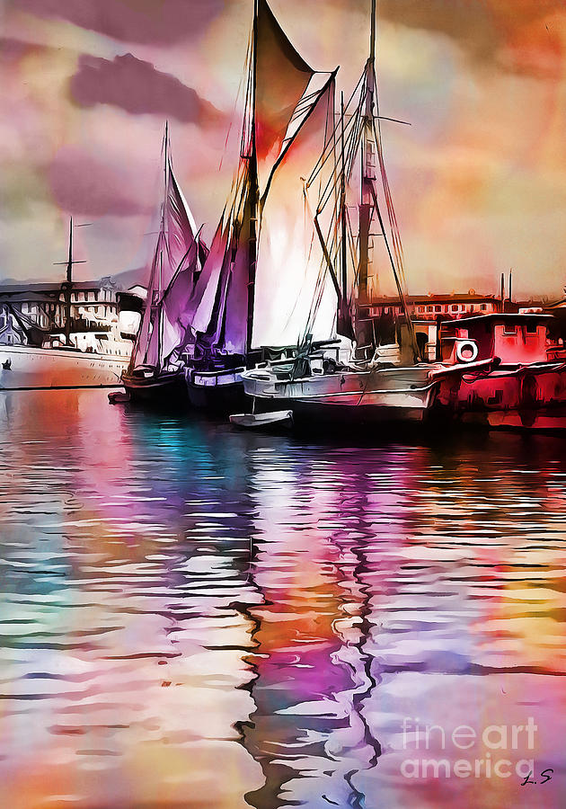 vintage sailboat art