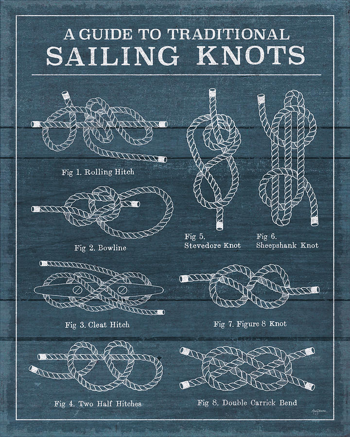 Rope Mixed Media - Vintage Sailing Knots Xiii by Mary Urban
