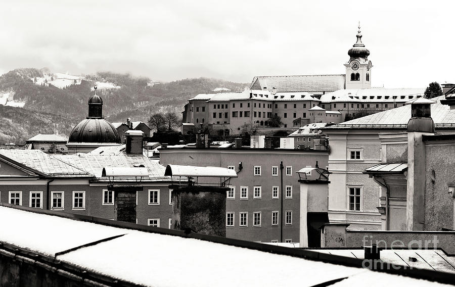 Vintage Salzburg Winter Photograph by John Rizzuto