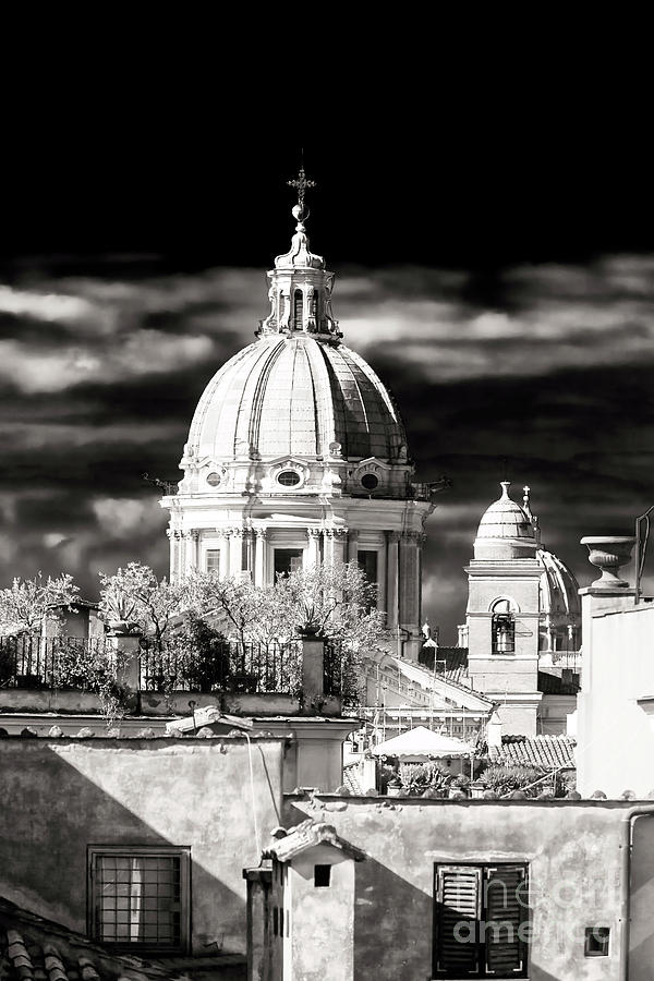 Vintage San Carlo al Corso View in Rome Photograph by John Rizzuto