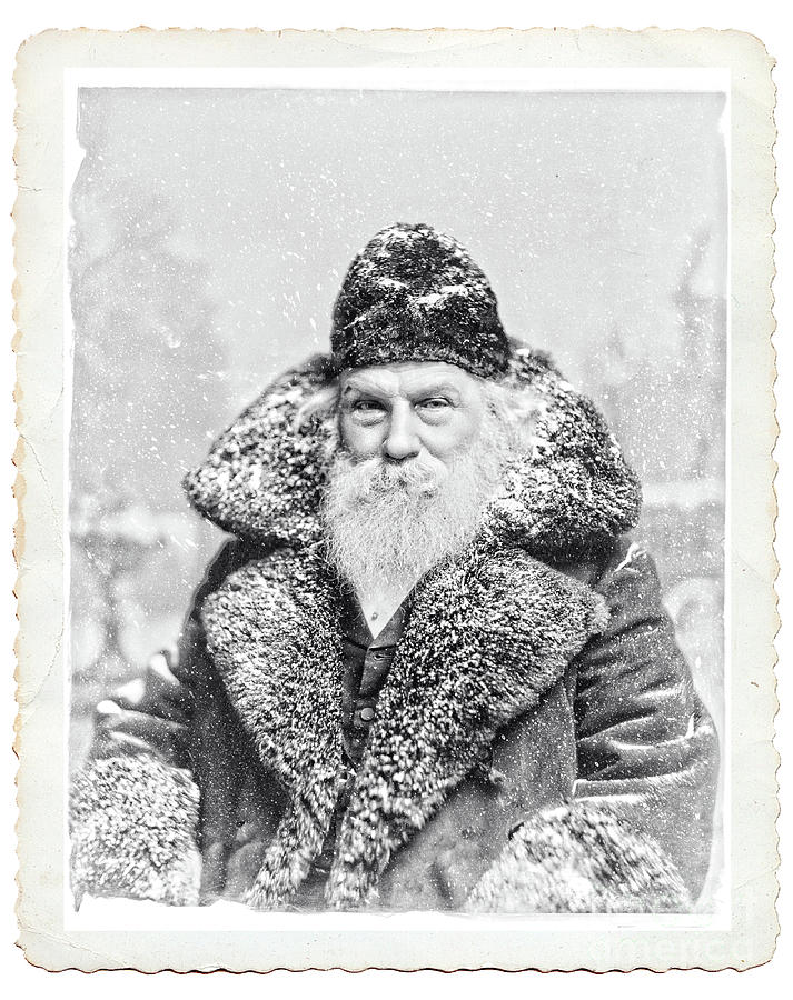 Santa Claus Photograph - Vintage Santa Claus Deckled by Edward Fielding