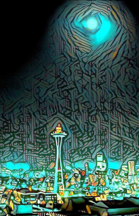 Vintage Seattle Abstract  Photograph by Cathy Anderson